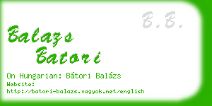 balazs batori business card