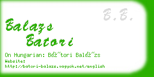 balazs batori business card